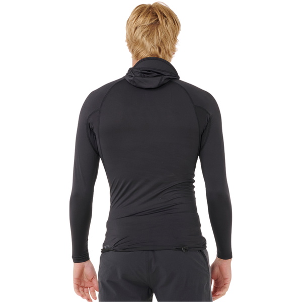 2026 Rip Curl Männer Suche UPF Performance Kapuzen-Langarm-Lycra-Weste 16IMRV - Black